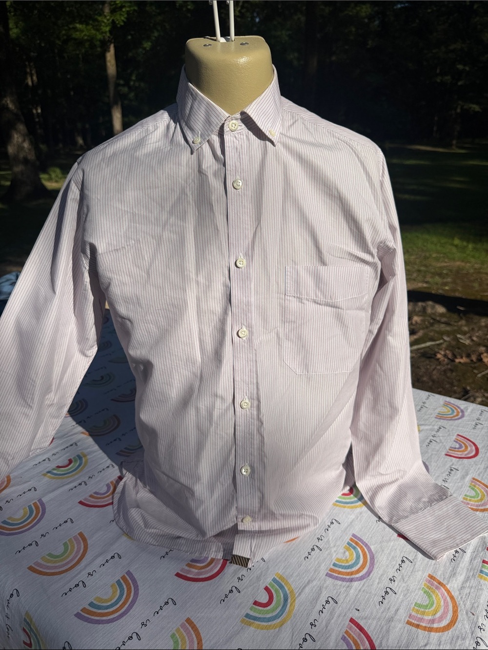 Billy Reid Light Pink Pinstripe Button-Down Shirt